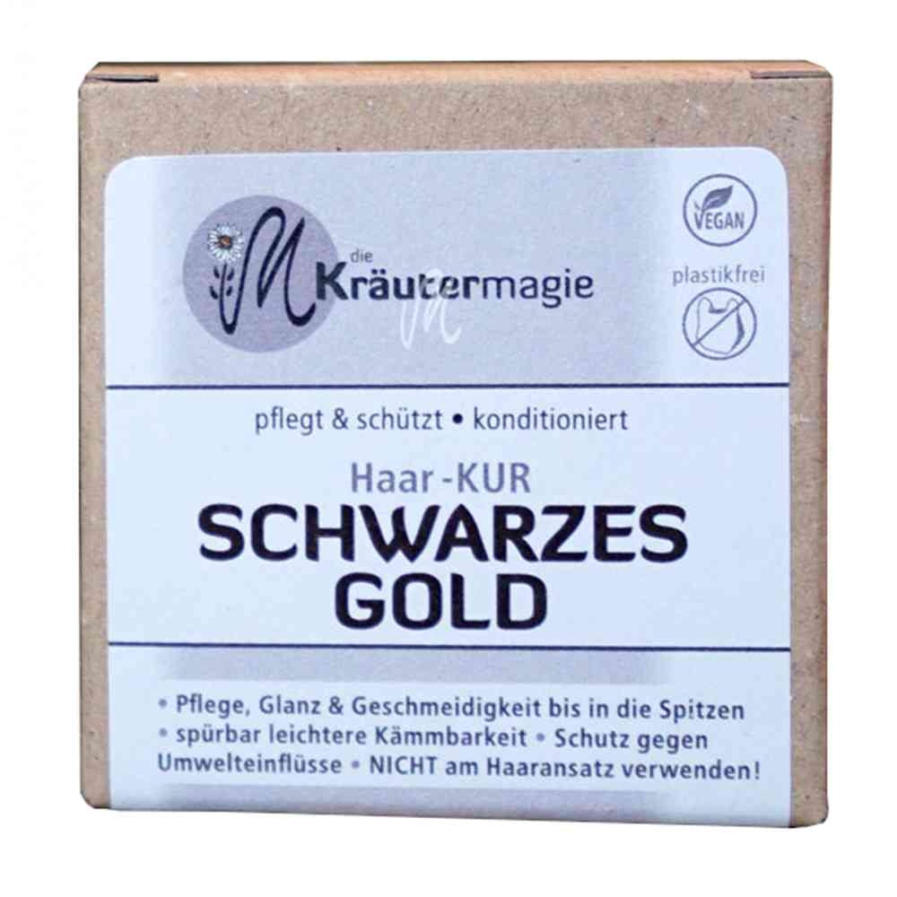 Die Kräutermagie Vegan Haarkur-Taler Schwarzes Gold für dunkles Haar