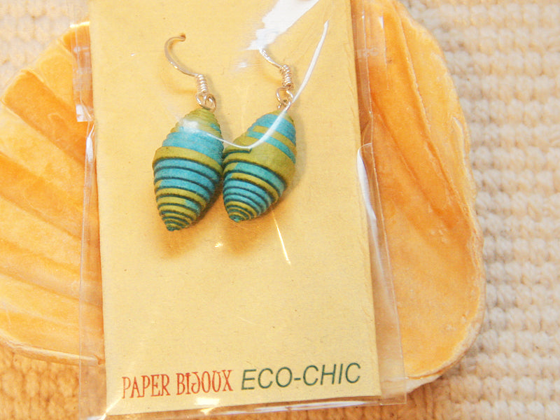 Handgefertigte Fair Trade Ohrringe türkis