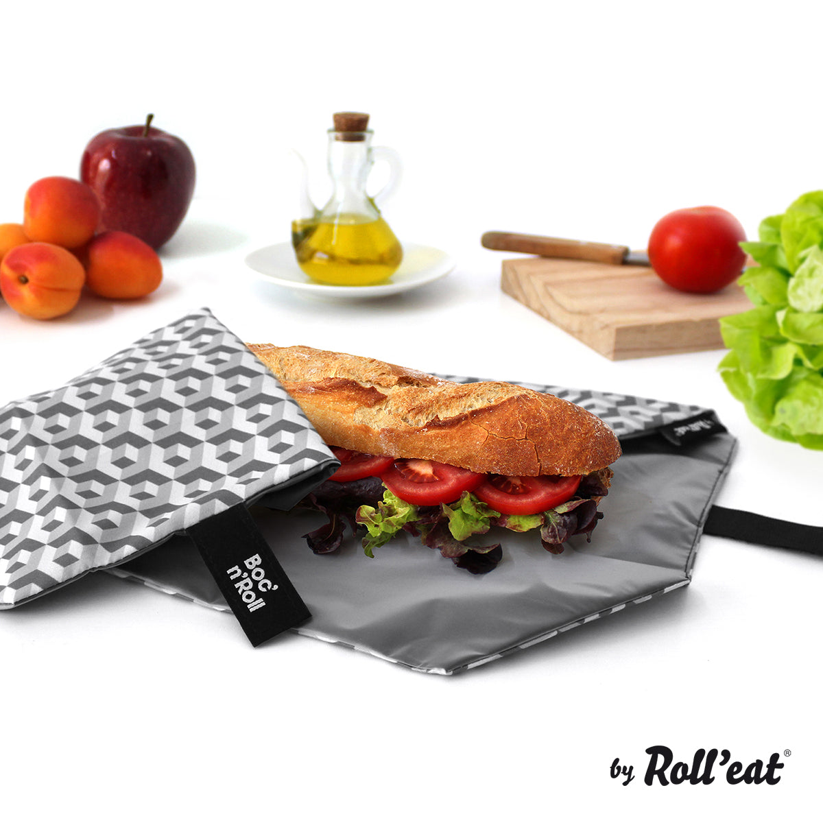 Boc´n Roll Tiles Sandwichtasche Schwarz