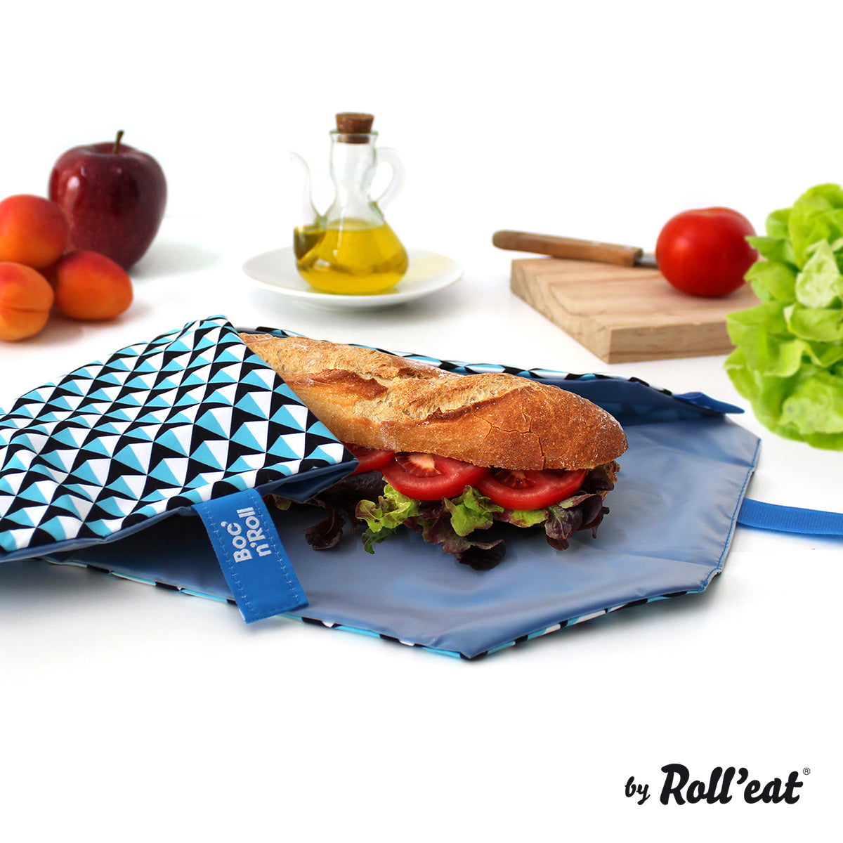 Boc´n Roll Tiles Sandwichtasche Blau