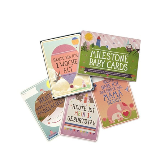 Milestone Baby Cards Set 30 Karten - Deutsch