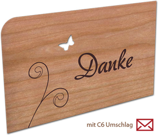 Danke | Grußkarte aus Holz