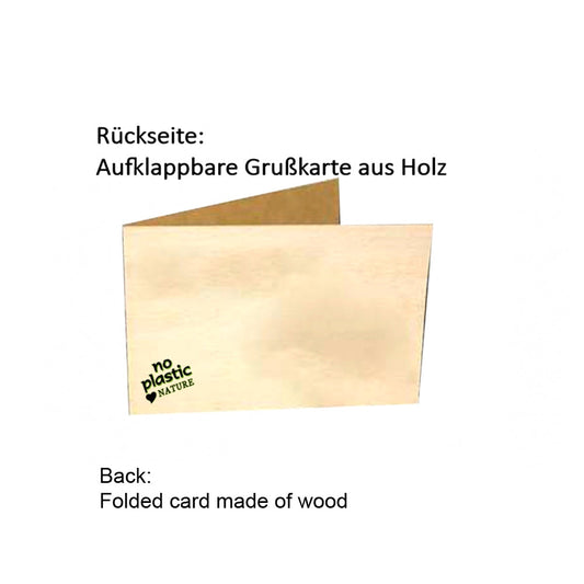 SMILE Holzkarte Rückseite – Gute Laune Öko Postkarte | Biodora