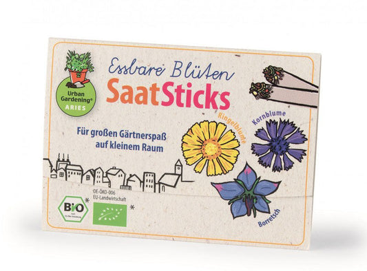 SaatSticks Essbare Blüten aus Bio-Anbau von ARIES