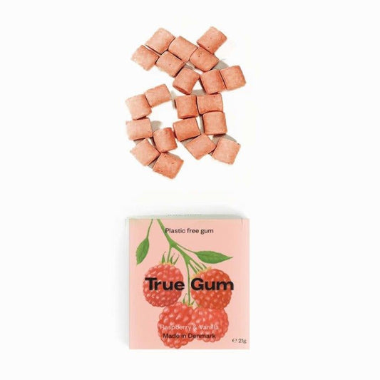 True Gum Himbeere & Vanille Vegan Kaugummi