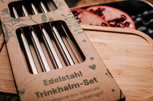 Tindobo Edelstahl Trinkhalme 4er Set