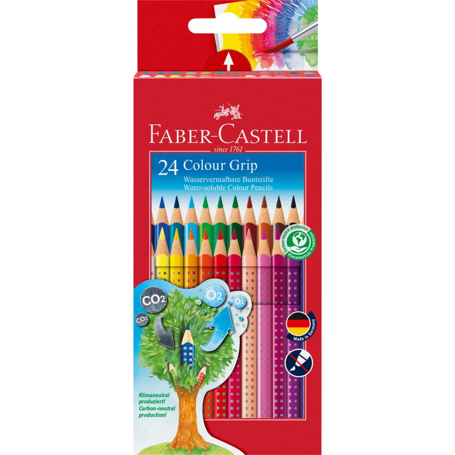 Ungiftige Colour Grip Buntstifte Set 24er Kartonetui - Faber-Castell |  Greenpicks