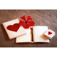 Notizbuch-Set LOVE aus handgeschöpftem Biobaumwoll-Papier