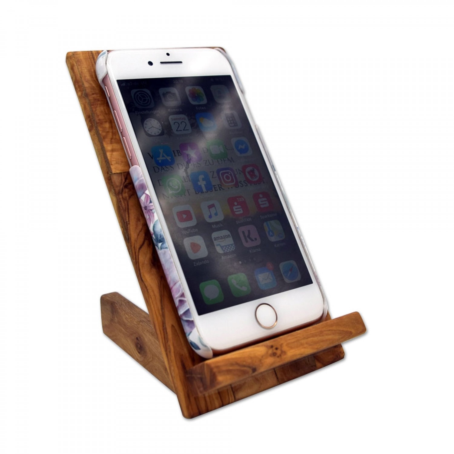 Cell Phone Holder made of Olive Wood Anit Slip, D.O.M.