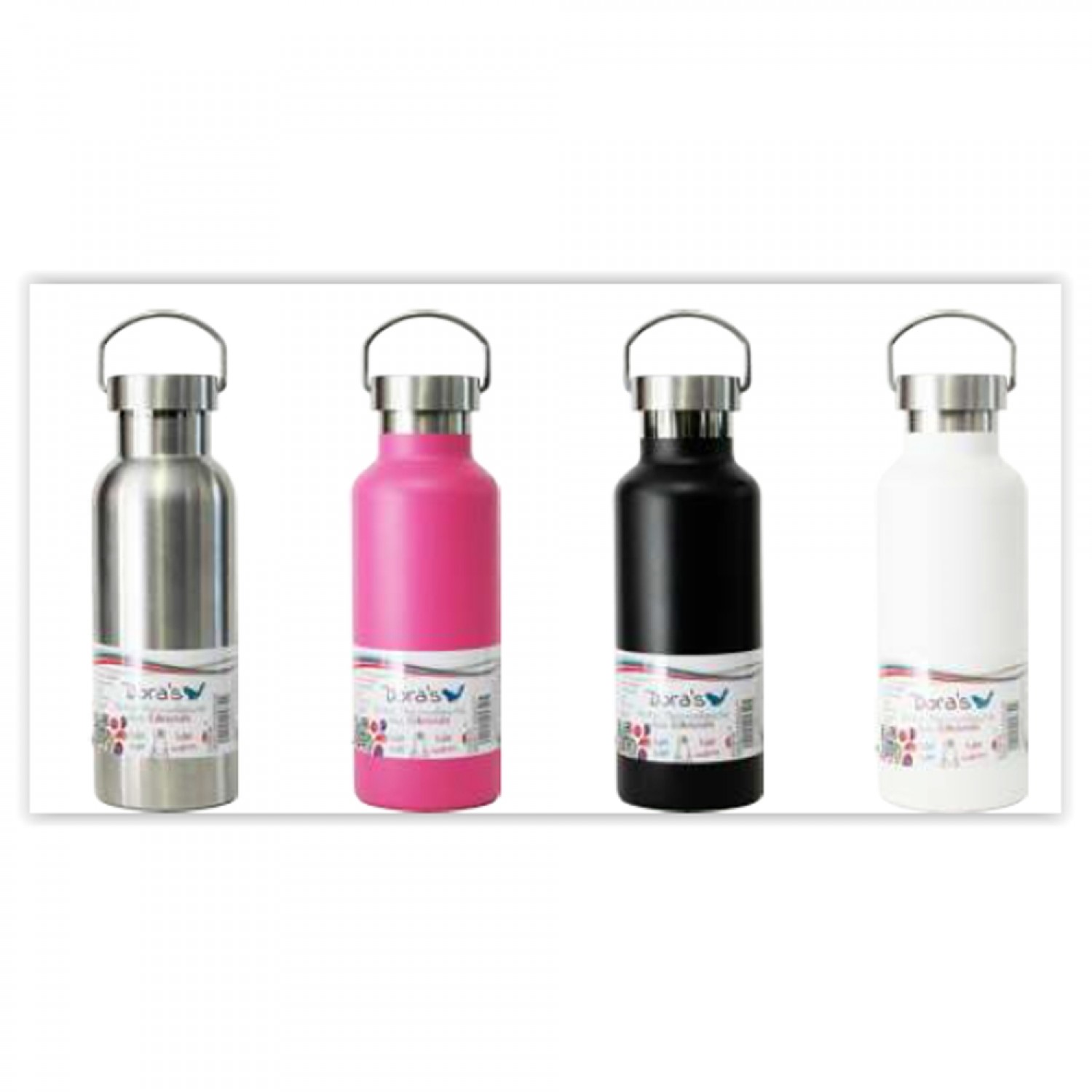 Dora - Retro thermo water bottle stainless steel
